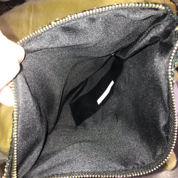 NWOT Leora Green & Gold Plaid Chain Purse - Picture 7 of 8